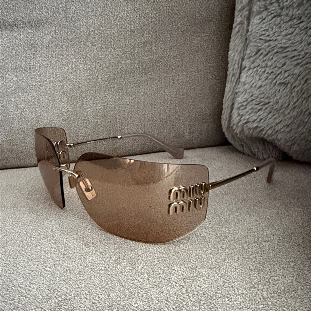 Miu Miu Gold-Tinted Sunglasses